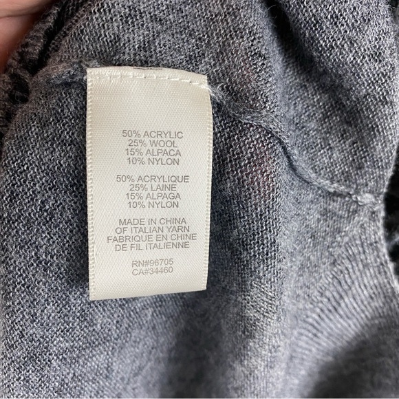 Rebecca Taylor Gray Leopard Print Alpaca Blend Sweater - Picture 7 of 8